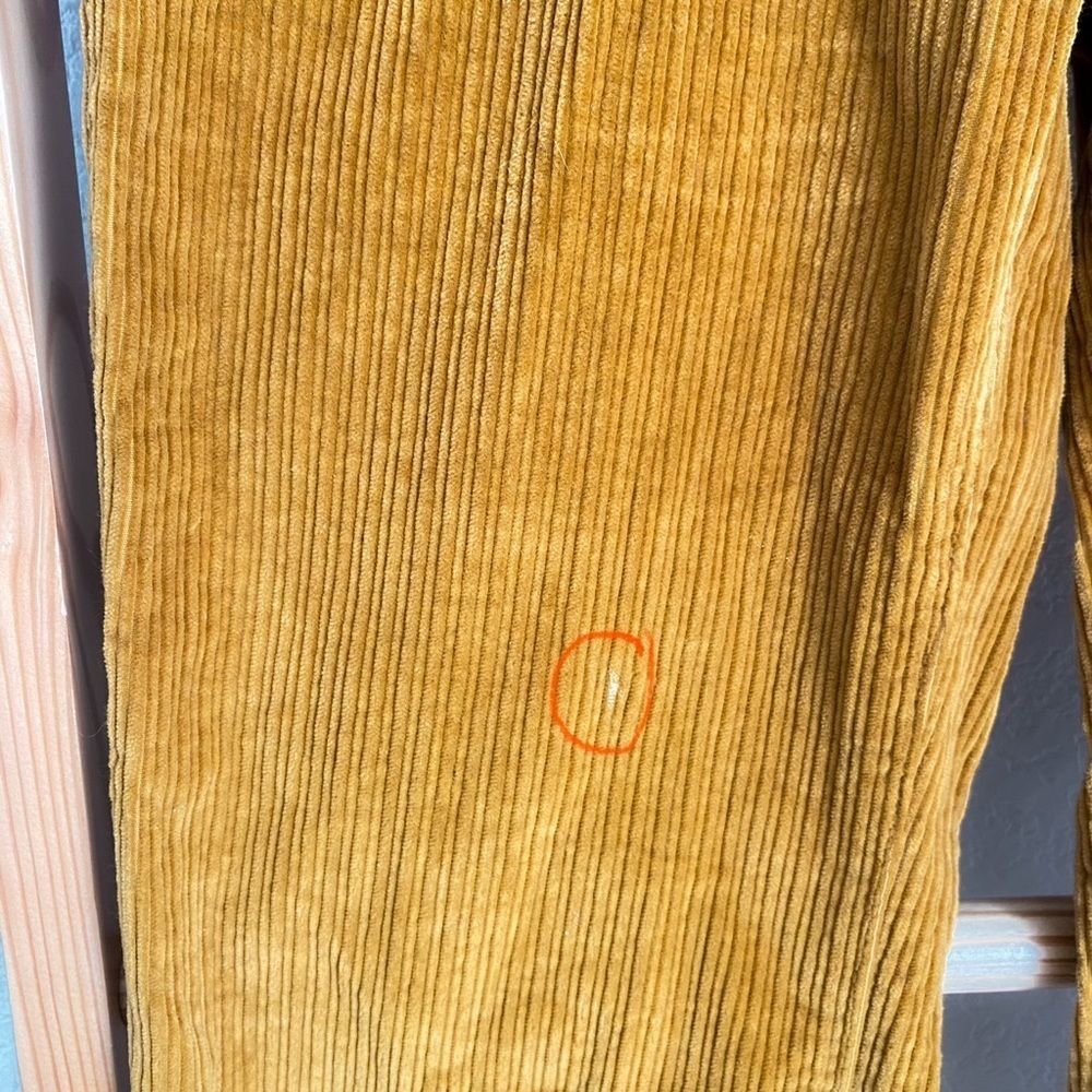ba&sh Mustard Yellow Corduroy Wide Leg Pants - Picture 8 of 16